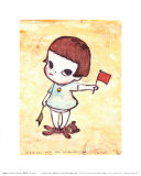 Girl with Direction Indicator Flags  c1996