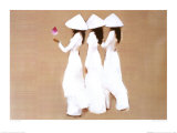 Girls with Lotus Flowers