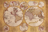 Antique Map  Globe Terrestre  1690
