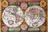 Antique Map  Terre Universelle  1594