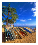 Surfboards on Waikiki Beach