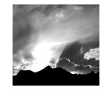 Sun break over wasatch ridge