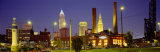 Buildings Lit Up at Night  Cleveland  Ohio  USA