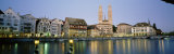 Evening  Cityscape  Zurich  Switzerland