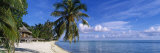 Tourist Resort on the Beach  Matira Beach  Bora Bora  French Polynesia