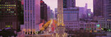 Twilight  Downtown  City Scene  Loop  Chicago  Illinois  USA