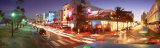 Traffic on a Road  Ocean Drive  Miami  Florida  USA