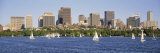 Panoramic View of an Urban Skyline by the Shore  Boston  Massachusetts  USA
