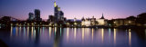 Skyline in Evening  Main River  Frankfurt  Germany