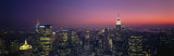Twilight  Aerial  New York City  New York State  USA
