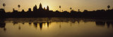 Silhouette of a Temple at Sunrise  Angkor Wat  Cambodia