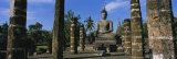 Statue of Buddha in a Temple  Wat Mahathat  Sukhothai  Thailand