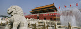 Fountain in Front of Tiananmen Gate  Tiananmen Square  Beijing  China