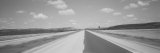 Black and White  Highway Passing Through a Landscape