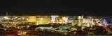 High Angle View of Buildings Lit Up at Night  Las Vegas  Nevada  USA