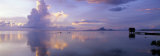Silhouette of a Hut in the Sea  Bora Bora  French Polynesia