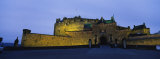 Castle Lit Up at Dusk  Edinburgh Castle  Edinburgh  Scotland  United Kingdom