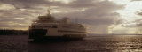 Ferry in the Sea  Elliott Bay  Puget Sound  Washington State  USA