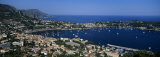 High Angle View of a Town Along a Coast  Villefranche-Sur-Mer  French Riviera  France