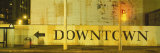 Downtown Sign Printed on a Wall  San Francisco  California  USA