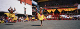 Folk Dancers in a Festival  Thimphu Tshechu  Thimphu Bhutan
