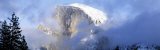 Low Angle View of a Mountain Covered with Snow  Half Dome  Yosemite National Park  California  USA