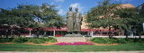 Low Angle View of Mayo Brothers Statue in a Garden  Civic Center Gardens  Rochester  Minnesota  USA