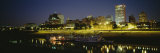 Buildings Lit Up at Dusk  Memphis  Tennessee  USA