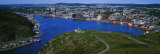 High Angle View of a City  Signal Hill  Saint John's  Newfoundland and Labrador  Canada