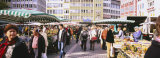 Group of People at a Farmer's Market  Stuttgart  Baden-Wurttemberg  Germany