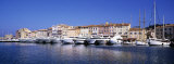 Boats Moored at a Harbor  St Tropez  Provence  France
