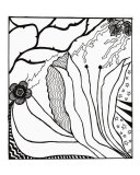 monochrome with flower