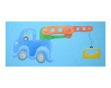 Tow truck blue