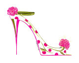 Pink Carnation floral stiletto