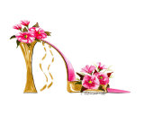 Pink Hollyhock stiletto