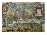 Map of the City and Portuguese Port of Goa  India