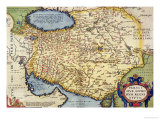 Map of Persia  from the "Theatrum Orbis Terrarum"  Pub by Abraham Ortelius Antwerp  circa 1590