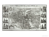 Bird's Eye Plan of Paris  1615