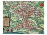 Map of Bristol  from "Civitates Orbis Terrarum" by Georg Braun and Frans Hogenberg circa 1572-1617
