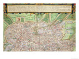 Map of Rome  from "Civitates Orbis Terrarum" by Georg Braun and Frans Hogenberg circa 1572-1617