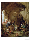 The Temptation of St Anthony in a Rocky Cavern