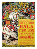 Reproduction of a Poster Advertising the "Fetes de Paris"  at the Opera National  Paris  1885