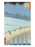 Sudden Shower on Ohashi Bridge at Ataka  from the Series "100 Views of Edo"  1857