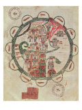 World Map with Jerusalem in the Centre  from "Chroniques de St Denis"  circa 1275