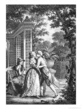 The First Kiss of Love  Illustration from "La Nouvelle Heloise" by Jean-Jacques Rousseau