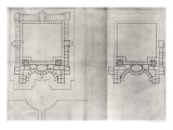 Two Plans for the First Project for the Louvre  from "Recueil Du Louvre"  1664