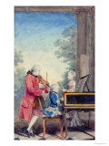 Leopold Mozart and His Children Wolfgang Amadeus and Maria Anna 1777