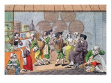 Artists  Mudscrapers and Rag Merchants  Caricature of Cafe at the Palais Royal in Paris  1800