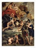 The Medici Cycle: Henri IV Receiving the Portrait of Marie de Medici 1621-25