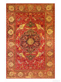 Rug Decorated with Scenes of Fighting Animals
